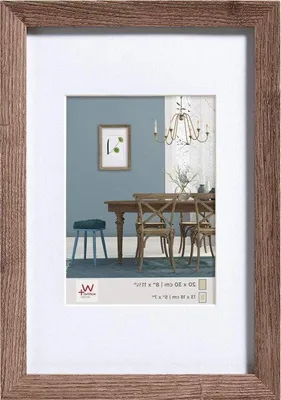 Image de Cadre en bois Braun 50 x 60 cm avec passe-partout