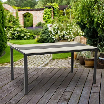 Produktbild von Leichter und robuster Aluminium Gartentisch 150x90x72cm für den Außenbereich