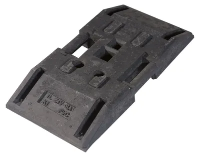 Produktbild von Bakenfuß aus Kunststoff, 790 mm Länge, 390 mm Breite, 120 mm Höhe, ca. 28 kg