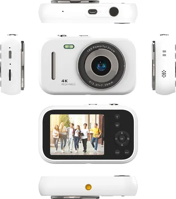 Produktbild von 4K-Digitalkamera, tragbare digitale Videokamera, 48 MP, 2,8-Zoll-IPS-Bildschirm, 16-facher Zoom, eingebauter Akku, Geburtstags- und Weihnachtsgeschenk fuer Teenager, Studenten, Freunde