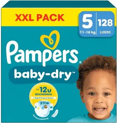 Produktbild von Pampers Pampers Baby Dry Windeln Größe 5 (11-16kg) - 128 Stück