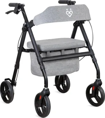 Produktbild von ForeverSenior Komfort Rollator faltbar mit Sitz - Stabiler Stahlrahmen - 9kg