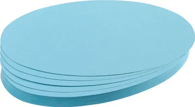 Produktbild von Franken Moderationskarte - Oval, 190 x 110 mm, hellblau, 500 Stück