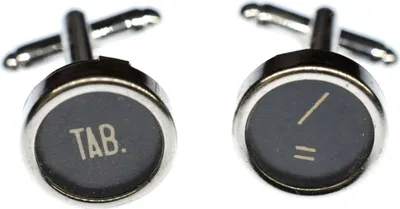 Produktbild von Tab Zeichen +Box Manschettenknöpfe Schreibmaschinentaste Taste Miniblings schwarz