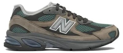 Productafbeelding van Grijze New Balance sneakers voor heren, gemaakt van suède - model 9