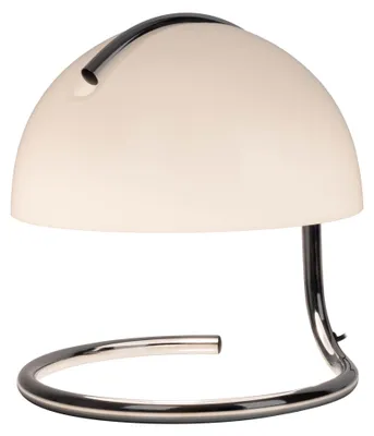 Produktbild von Tischleuchten - Tischleuchte "BURANO" weiß / H: 25 cm, Tischlampe im Retro Style, aus Metall und Glas in weiß, 25 cm hoch, Ø 23,5 cm, E27-Fassung – Schnurschalter