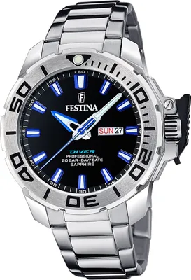 Produktbild von Festina Edelstahl Herren Uhr Armbanduhr silber Casual D2UF20665/3