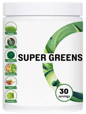 Produktbild von LUTO Supplements Super Greens Superfood-Mix – 300 g (30 Portionen) – Pulver