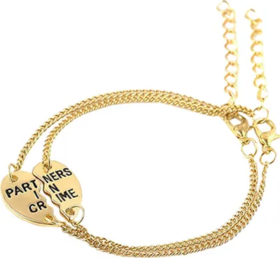 Produktbild von Stück Damen-Armband, süßer Schmuck, Geschenk, Legierung, Partner, Liebe, Herz-Armreif für Party-Golden