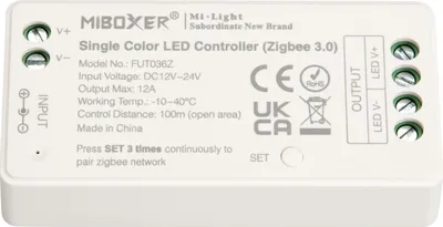 Produktbild von MiBoxer Zigbee Empfänger Controller 12/24V "12A" | Zigbee 3.0 | FUT036Z | Single Color