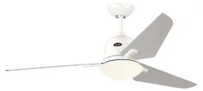 Image de Ventilateur de plafond à basse consommation avec éclairage et télécommande Eco Aviatos 132 cm Blanc / Gris Argent