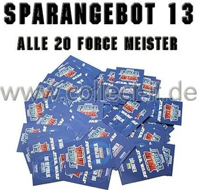 Produktbild von FA1 - Spar 13 - ALLE 20 Force Meister - Star Wars Force Attax - Serie 1