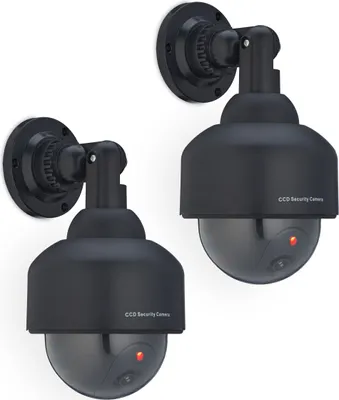 Produktbild von relaxdays Schwarzer Kamera Dummy Dome-Form 2er Set