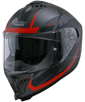 Produktbild von Germot Helm GM 811 matt-schwarz/gun-rot - Größe XS