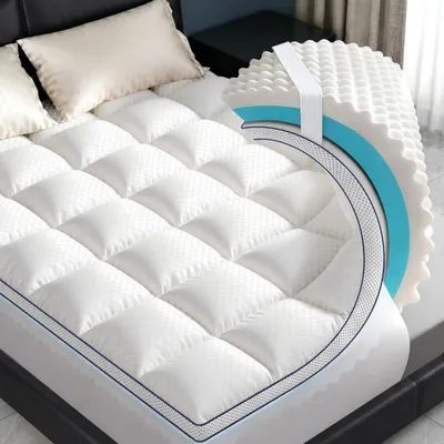 Image de Coussin de lit 3 en 1 avec mousse à mémoire de forme, idéal pour soulager les douleurs dorsales