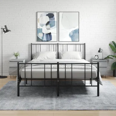 Produktbild von vidaXL Nachttische 2 Stk. Grau Sonoma 40x35x50 cm Holzwerkstoff