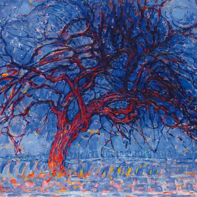 Produktbild von Piet Mondrian Kunstdruck Bild - Der Rote Baum, 1908-10 (70 x 70 cm)