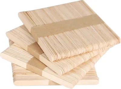 Immagine prodotto di 200 Stück Holzstäbchen Basteln Eiscreme Naturholz DIY 11,4 cm