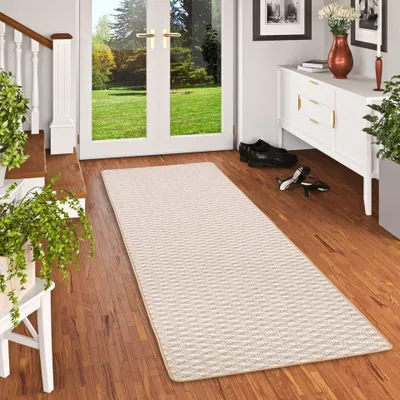 Produktbild von Schlingen Teppich Läufer Modern Diamond Sand, Größe:100x100 cm