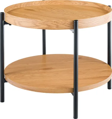 Produktbild von Couchtisch HONIM - Holz Natura 50x50x40 cm | Sofatisch Rund Beistelltisch Holz Wohnzimmertisch Klein