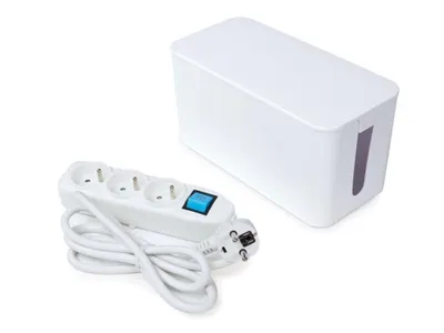 Zdjęcie produktu dla Gniazdo elektryczne z organizerem kabli - 3 gniazda - kabel 1,5 m - gniazdo francuskie