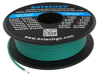 18 AWG Silikonkabel grün 76 m 150 Litzen 600 V