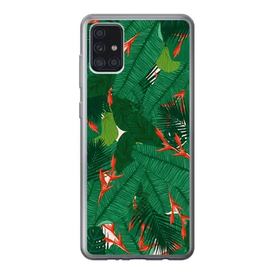 Produktbild von MuchoWow® Handyhülle Schutzhülle Hülle für Samsung Galaxy A52 5G Blumen - Blätter - Muster Silikon Softcase Handy Hülle - Umschlag