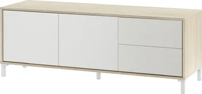 Zdjęcie produktu dla Stojak pod telewizor Brooklyn z 2 drzwiami i 2 szufladami - szer. 130 cm
