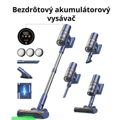 Obrázok produktu pre Laresar Aku Vysávač 75000Pa – Bezdrôtový Tyčový Vysávač 650W, až 90 min prevádzky, LED Smart displej, odnímateľná batéria, ručný vysávač na podlahy