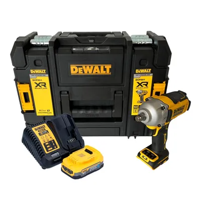 Produktbild von DeWalt DCF 891 E1T Akku Schlagschrauber 18 V 1084 Nm 1/2" Brushless + 1x Powerstack Akku 1,7 Ah + Ladegerät + TSTAK