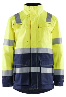 Produktbild von Blakläder Multinorm Winterparka 4467, Farbe:High Vis Gelb/Marineblau, Größe:XL