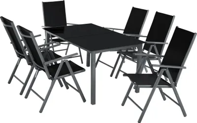 Produktbild von tectake® Aluminium Sitzgruppe 6+1