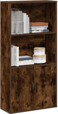 Obrázok produktu pre Maison Exclusive - Knižnica z dymového dubu 60x24x120 cm Drevený materiál