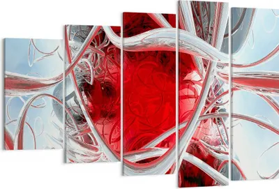 Produktbild von Bild auf Leinwand - Leinwandbild - Abstrakt zusammensetzung 3d grafiken - 150x100cm - Wand Bild - Wanddeko - Leinwanddruck - Bilder - Kunstdruck - Leinwand bilder - Wandkunst - EG150x100-0998