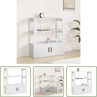 Produktbild von The Living Store Sideboard Weiß 80x30x90 cm Holzwerkstoff