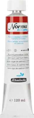 Schmincke Norma Blue Kadmiumrotton mittel 120ml Ölfarbe 21 311 012