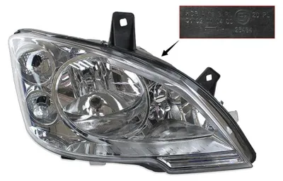Produktbild von Scheinwerfer, rechte Seite, mit Motor für Mercedes Vito, Viano 2010-2015.