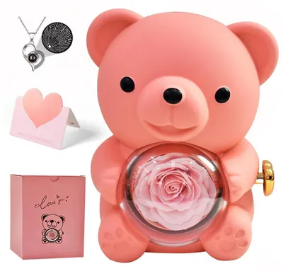 Immagine prodotto di Confezione regalo Rosenbär con collana a forma di cuore, colore rosa