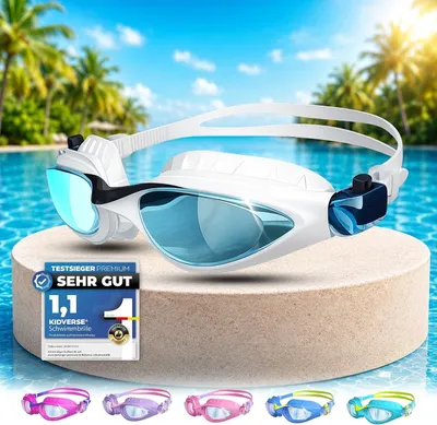 Produktbild von Kinderschwimmbrille, wasserdicht, UV-Schutz, Anti-Beschlag, ab 3 Jahren, für Schwimmen