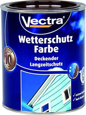 Produktbild von 2x2,5 L Vectra Wetterschutz Farbe Seidenmatt Nussbraun 5 L