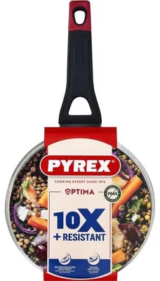 Zdjęcie produktu dla Garnek ze szklanym pokrywką – PYREX – 1455032 – Powłoka nieprzywierająca – 20 cm – Bez PFAS