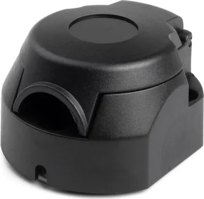 Produktbild von Anhängersteckdose 7-polig 12V 24V mit Schutzkappe für PKW Anhänger & Wohnwagen