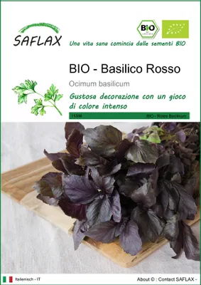 Immagine prodotto di SAFLAX -- Basilico Rosso - 400 semi - Ocimum