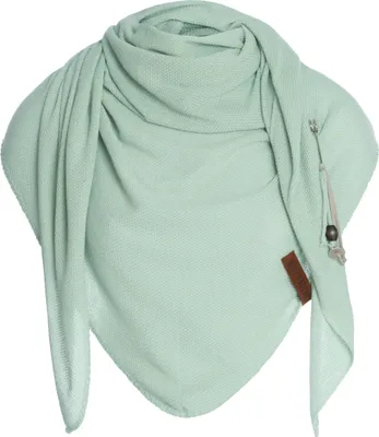 Produktbild von Knit Factory Lola Dreieckstuch gestrickt - Iced Green - 190x85 cm