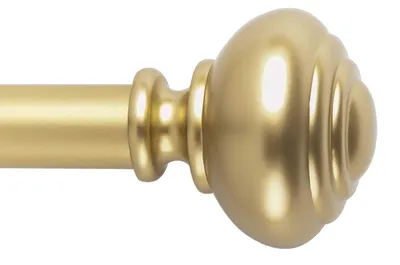 Image de Barre de rideau dorée, de 182,9 à 365,8 cm, réglable, brevetée, installation rapide et facile