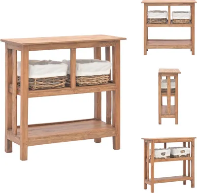 Obrázok produktu pre vidaXL Konzolový stolík z masívneho starého dreva 69 x 28 x 70 cm - Bočné stolíky