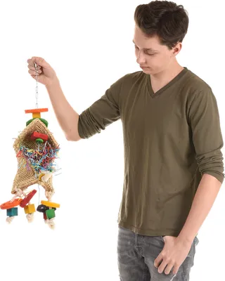 Produktbild von Papageienspielzeug Simsalabim-ein Zauberhut Spielzeug für Papageien