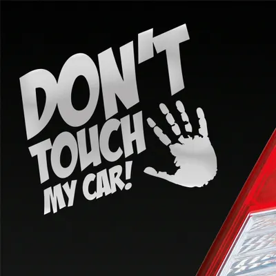 Produktbild von Auto Aufkleber Dont touch my car JDM 10x10 cm Silber Sticker Heckscheibenaufkleber