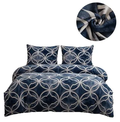 Image de Coton world Ensemble de literie Peluche Chaud Hiver 160x200
