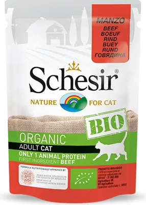 Obrázek produktu pro Schesir 01064440, Dospělý jedinec, Jakékoli plemeno, Hovězí, 85 g